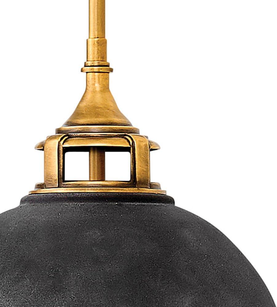 2 Light Small Pendant In Traditional-Industrial Style 13.5 Inches Wide By 14.5 Inches High-Aged Zinc Finish Hinkley Lighting 4834Dz