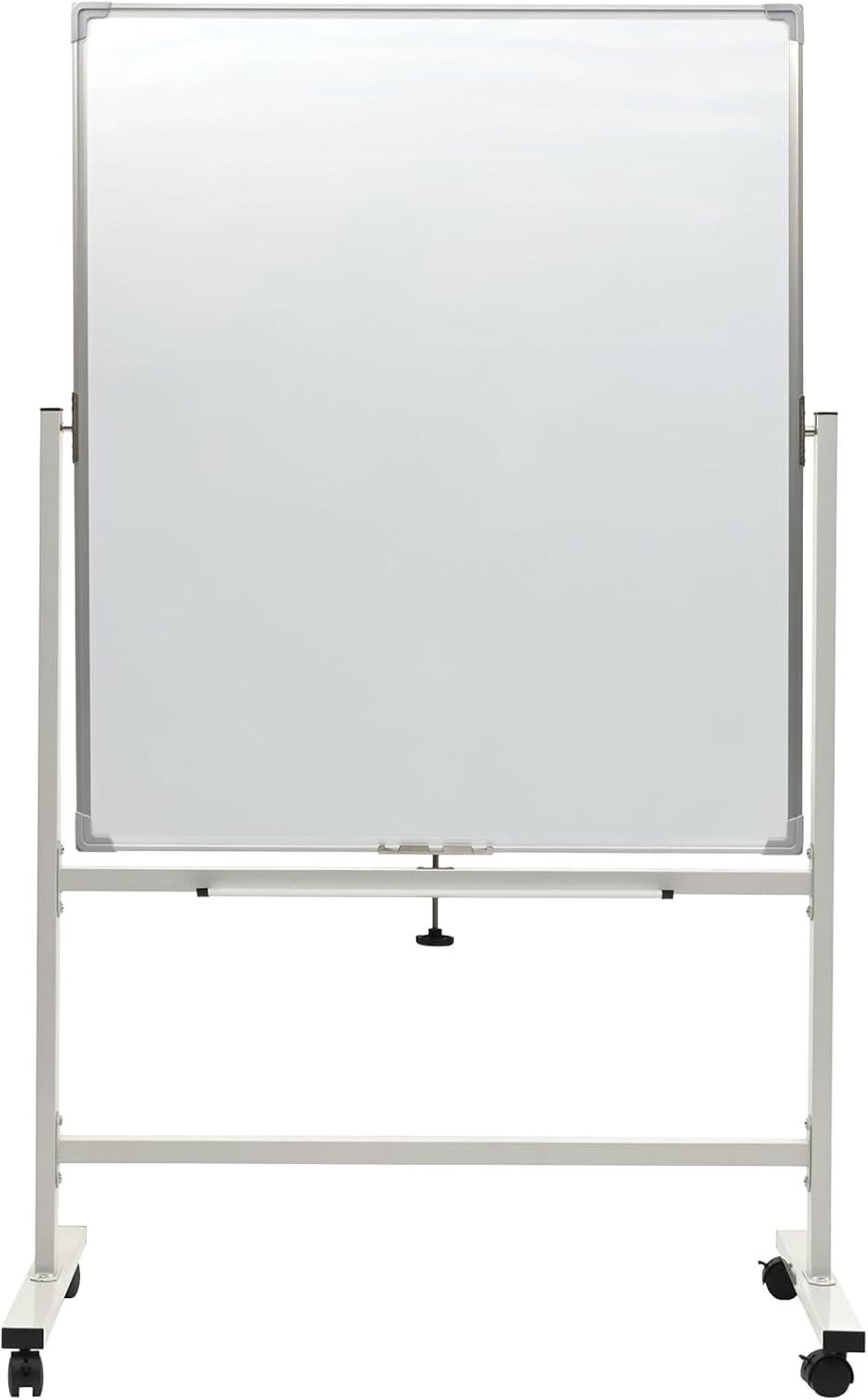 Reversable Whiteboard on Wheels - 36"x 42" (White Frame)