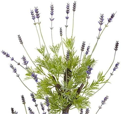 Nearly Natural 4-ft Lavender Topiary Silk Tree