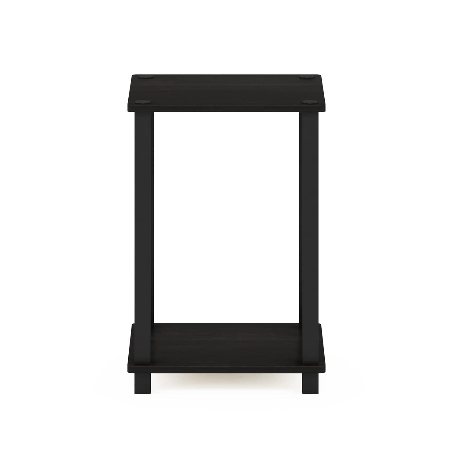 Furinno Simplistic End Table, Small, Espresso/Black