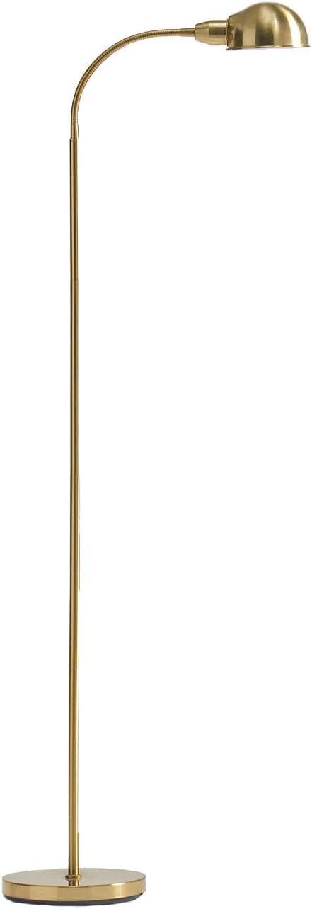 Brightech Regent Adjustable Arc LED Floor Lamp for Kids - Brass/Gold