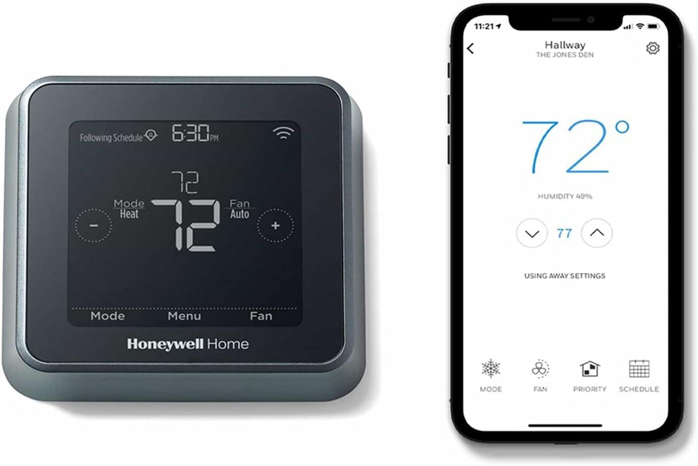 Honeywell Home T5 Smart Touchscreen Thermostat Black - Sleek Design and User-Friendly-