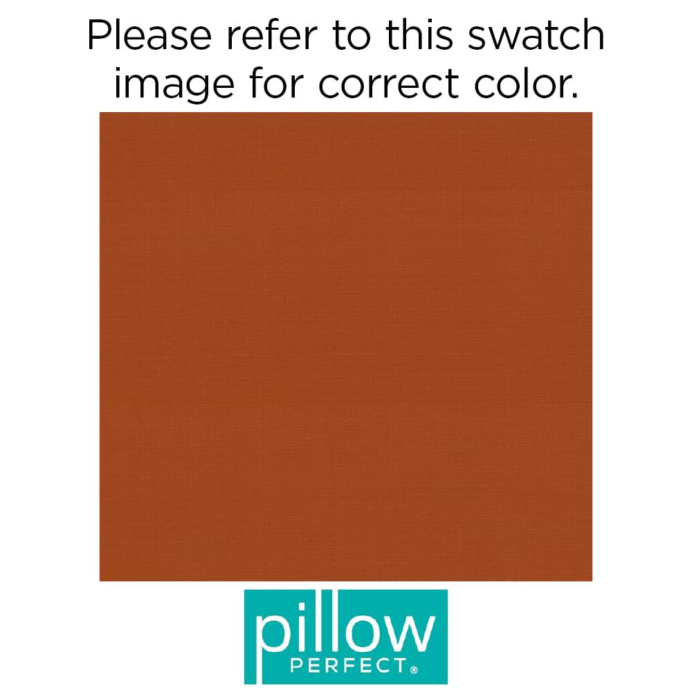 Solid Rectangular Outdoor Bench Cushion in Orange