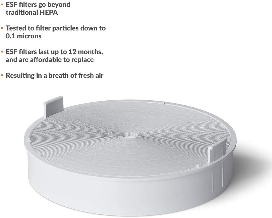 AVARI 500 Green-ESF Patented Electrostatic Air Purifier for Allergies, Smoke, Pollen, Pet Dander, Ultra-fine Dust, Dust Mites, VOCs, Viruses, and Bacteria.