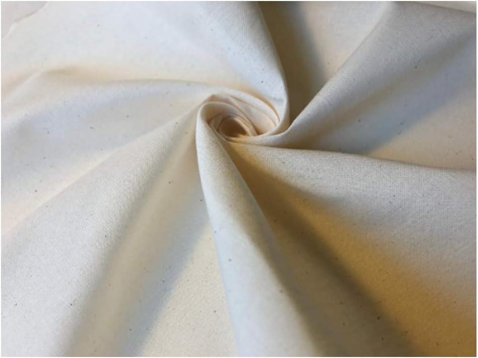 AK Trading 60" Wide Natural Muslin Fabric, 100% Cotton Fabric, Unbleached 5 Yards