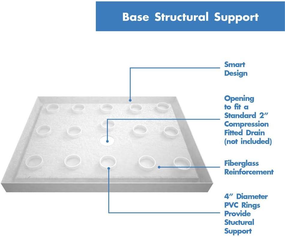 SlimLine 48" W x 34" D Single Threshold Shower Base