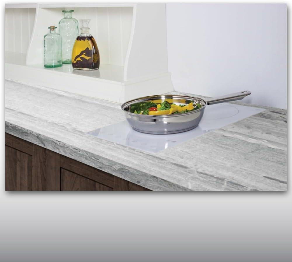 White Ceramic Glass 2 Burner Electric Cooktop with Touch Control