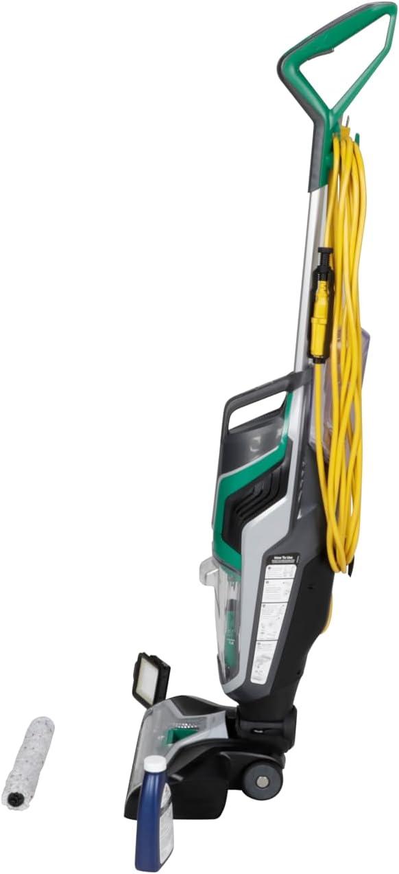 Bissell Commercial Floor Wash 13.5 Inch Combo Wet & Dry Hard Floor Washer/Scrubber & Vacuum BGFW13 + Accessories
