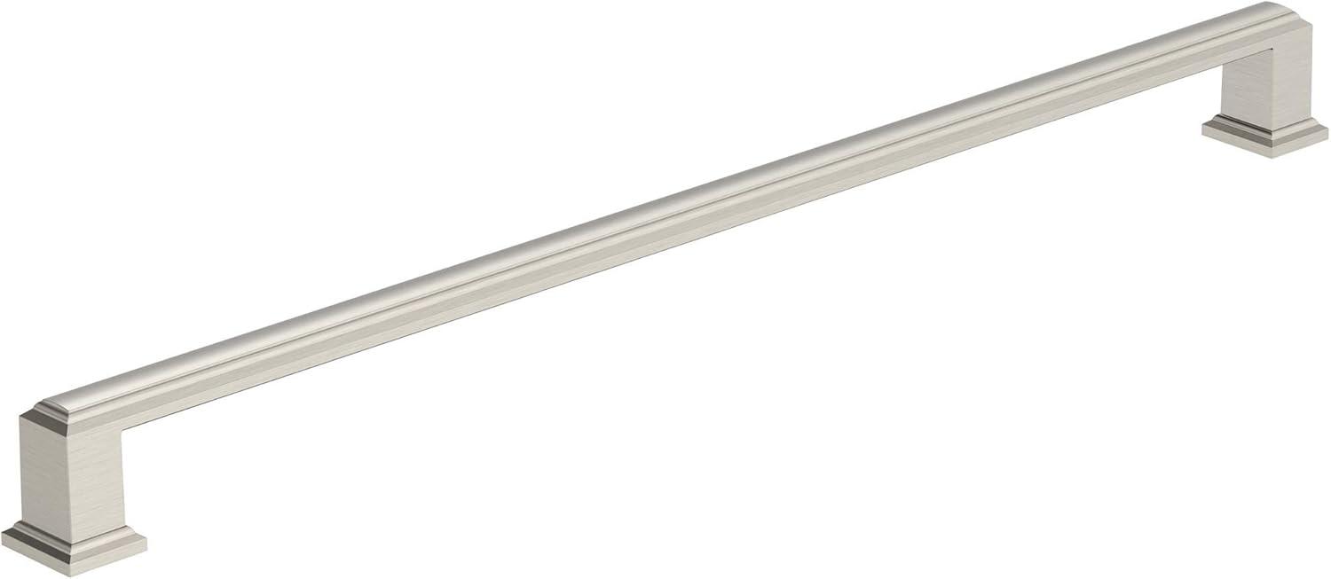 Amerock Appoint 12-5/8 inch (320mm) Center-to-Center Satin Nickel Cabinet Pull