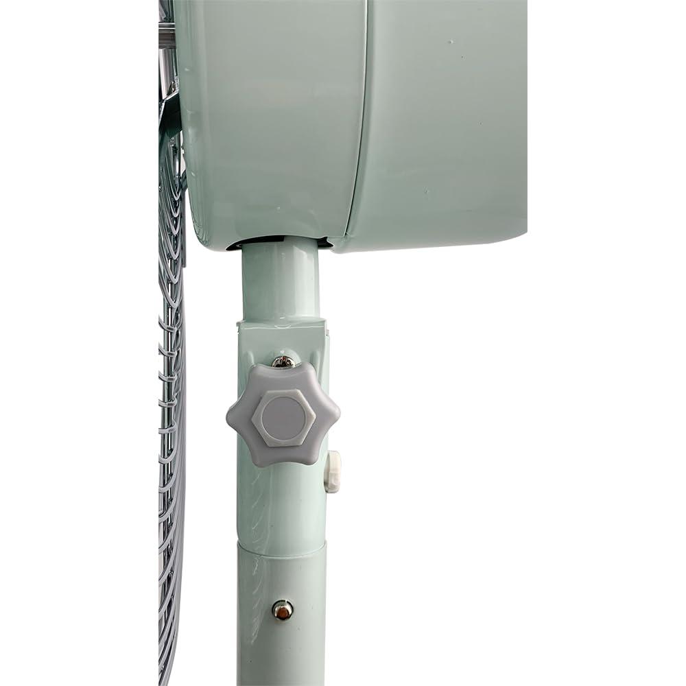Good Housekeeping All-Metal 3-Speed 16" Oscillating Conference Room Pedestal Fan with Telescopic Height Adjustment (Multiple Finishes Available)