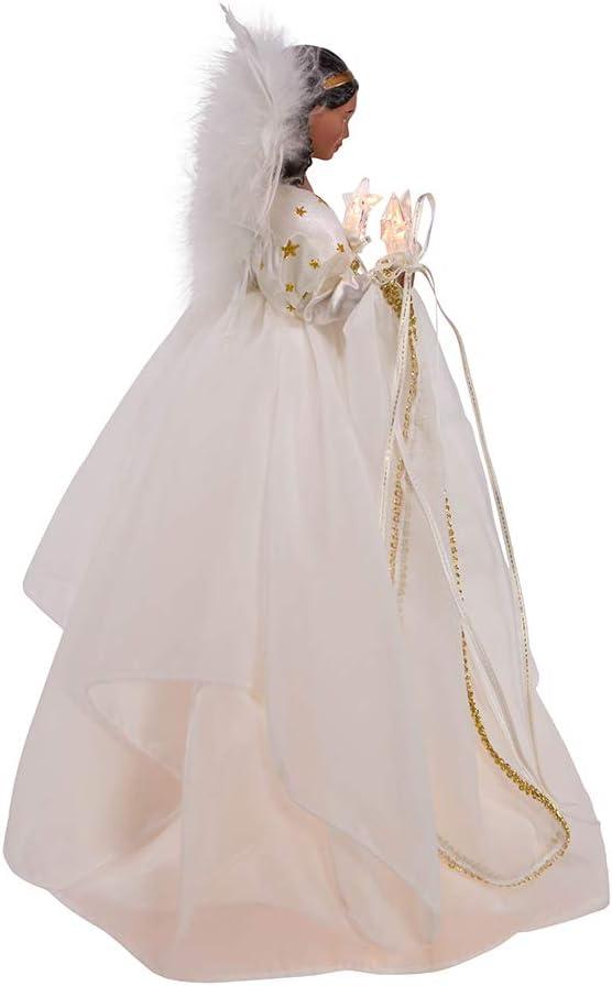 UL 10-Light Black Angel Tree Topper