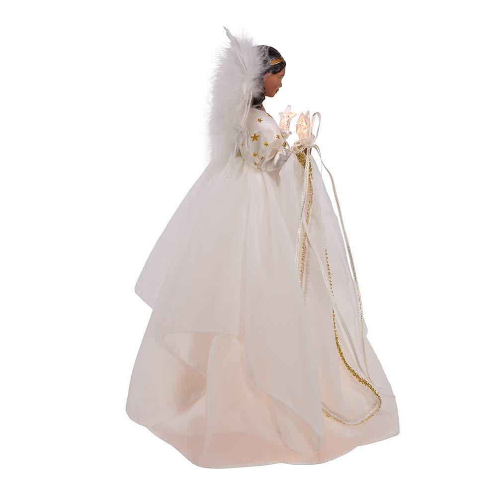 UL 10-Light Black Angel Tree Topper