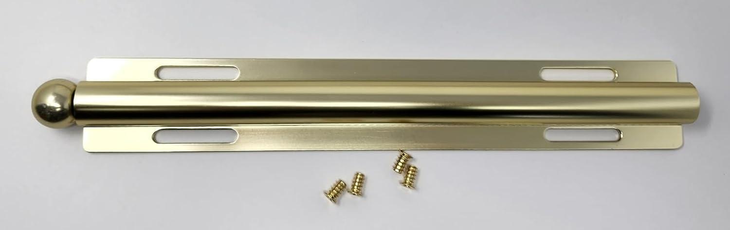 12-Inch Long Expendable and Reversible Pullout Closet Wardrobe Valet Rod with Installation screws (Polished Brass)