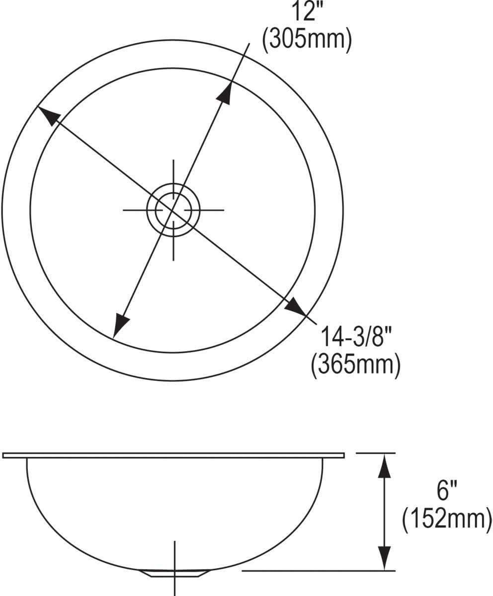 Asana 14" L x 14" W Undermount Kitchen Sink