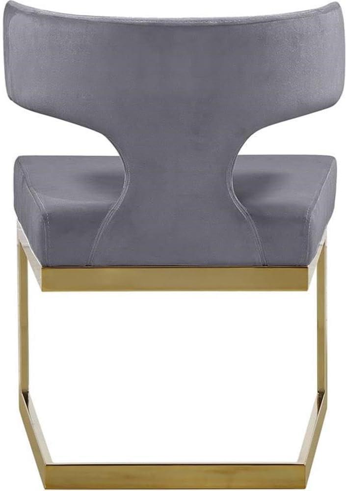 Meridian Furniture Alexandra Gray Velvet Dining Chair