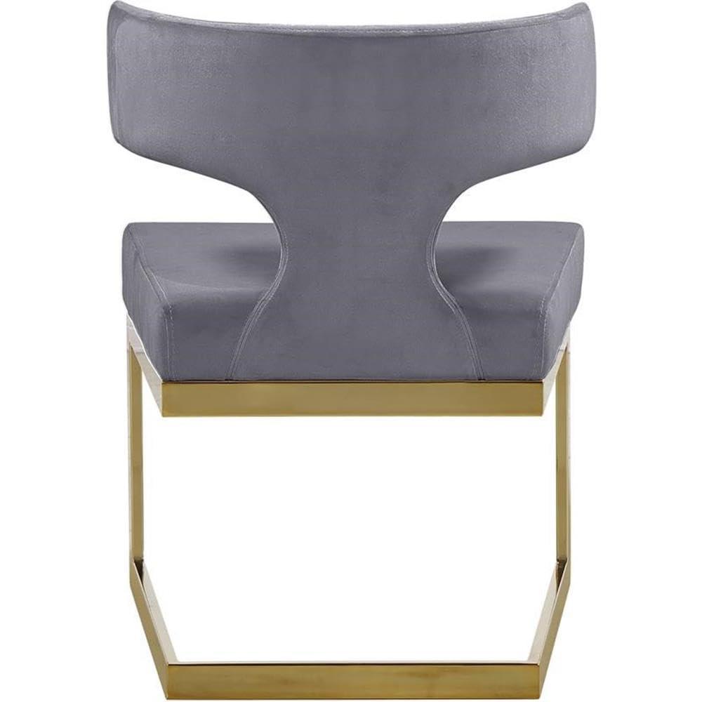 Meridian Furniture Alexandra Gray Velvet Dining Chair