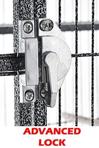 Pet Product 64" Extra Large Wrought Iron Breeding Bird Flight Cage Front Feeder Doors Side Breeding Nest Box Door Easy Clean Pull Out Tray with Removable Rolling Stand