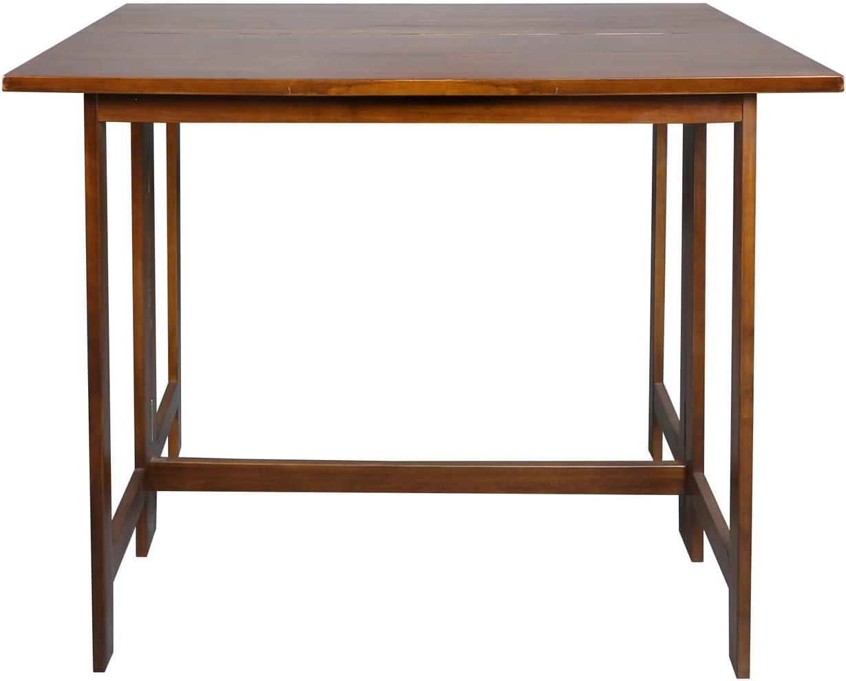 Casual Home 28 Inches Folding Dining Table, Warm Brown