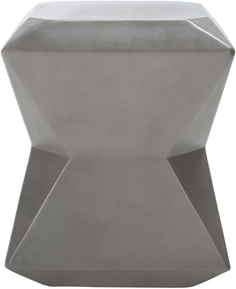 Conan Concrete Accent Stool - Indoor/Outdoor - VNN1030 - Gray - Safavieh