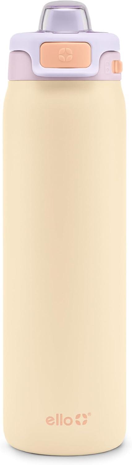 Ello Pop and Fill 22oz Stainless Steel Water Bottle Peach