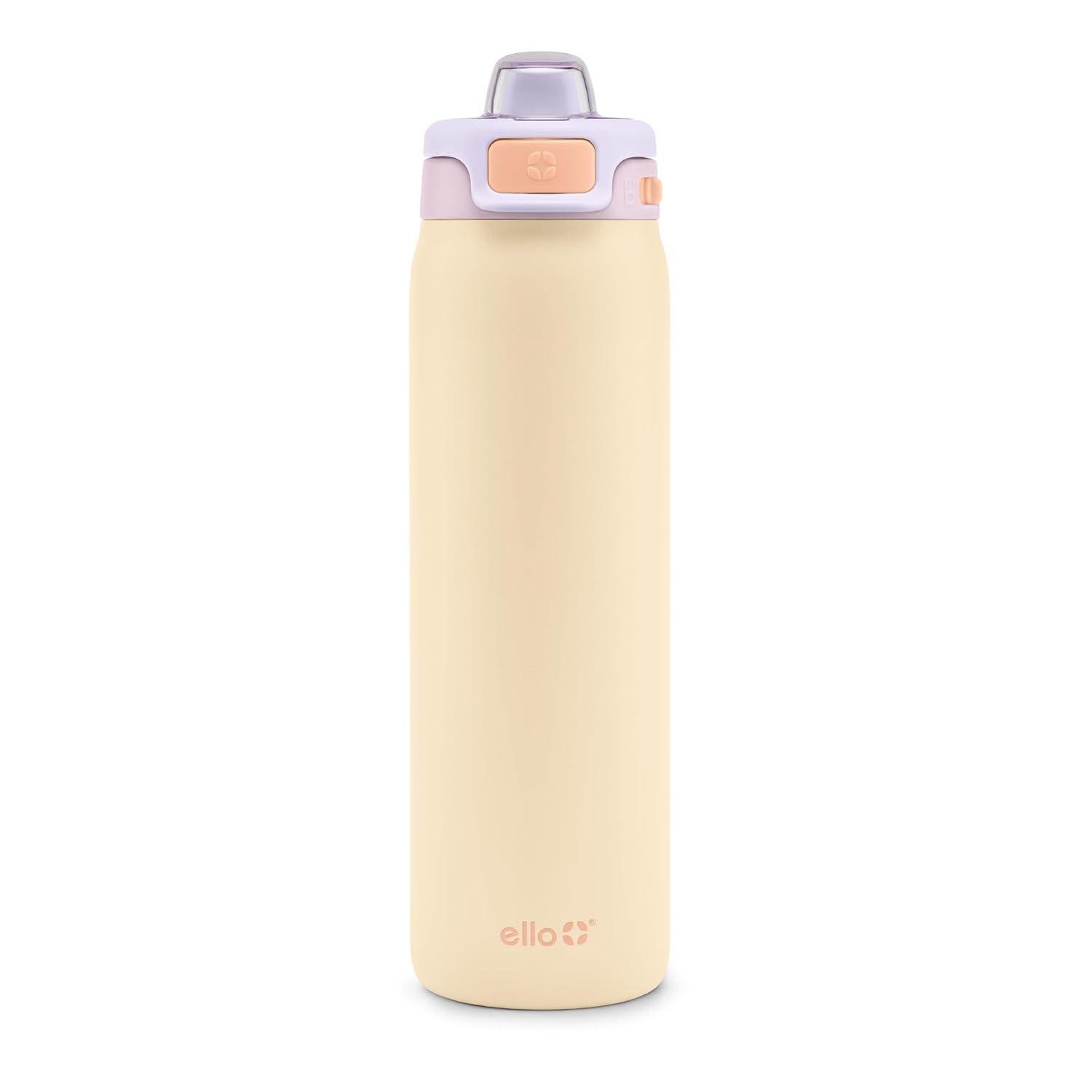 Ello Pop and Fill 22oz Stainless Steel Water Bottle Peach