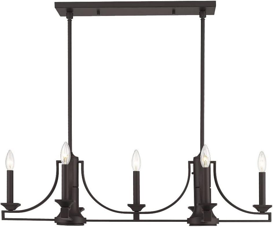 Modern Transitional Bronze Steel 9-Light Indoor Chandelier