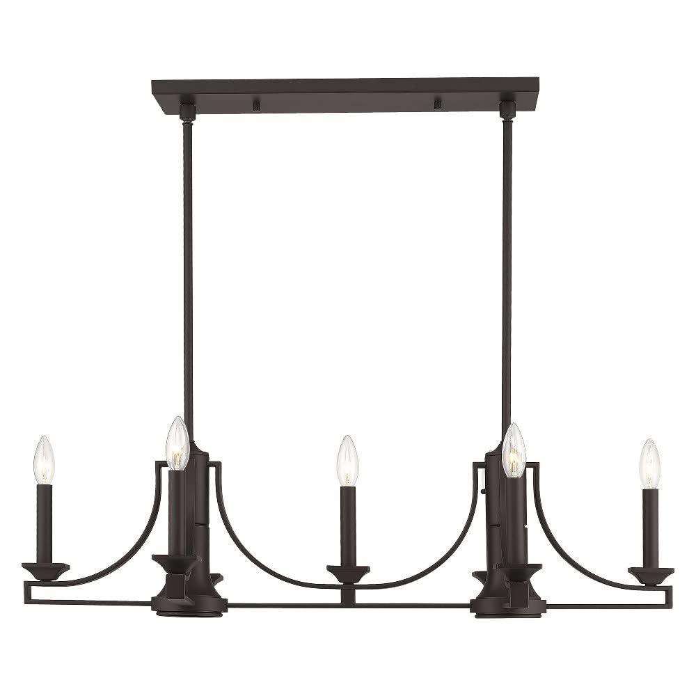 Modern Transitional Bronze Steel 9-Light Indoor Chandelier
