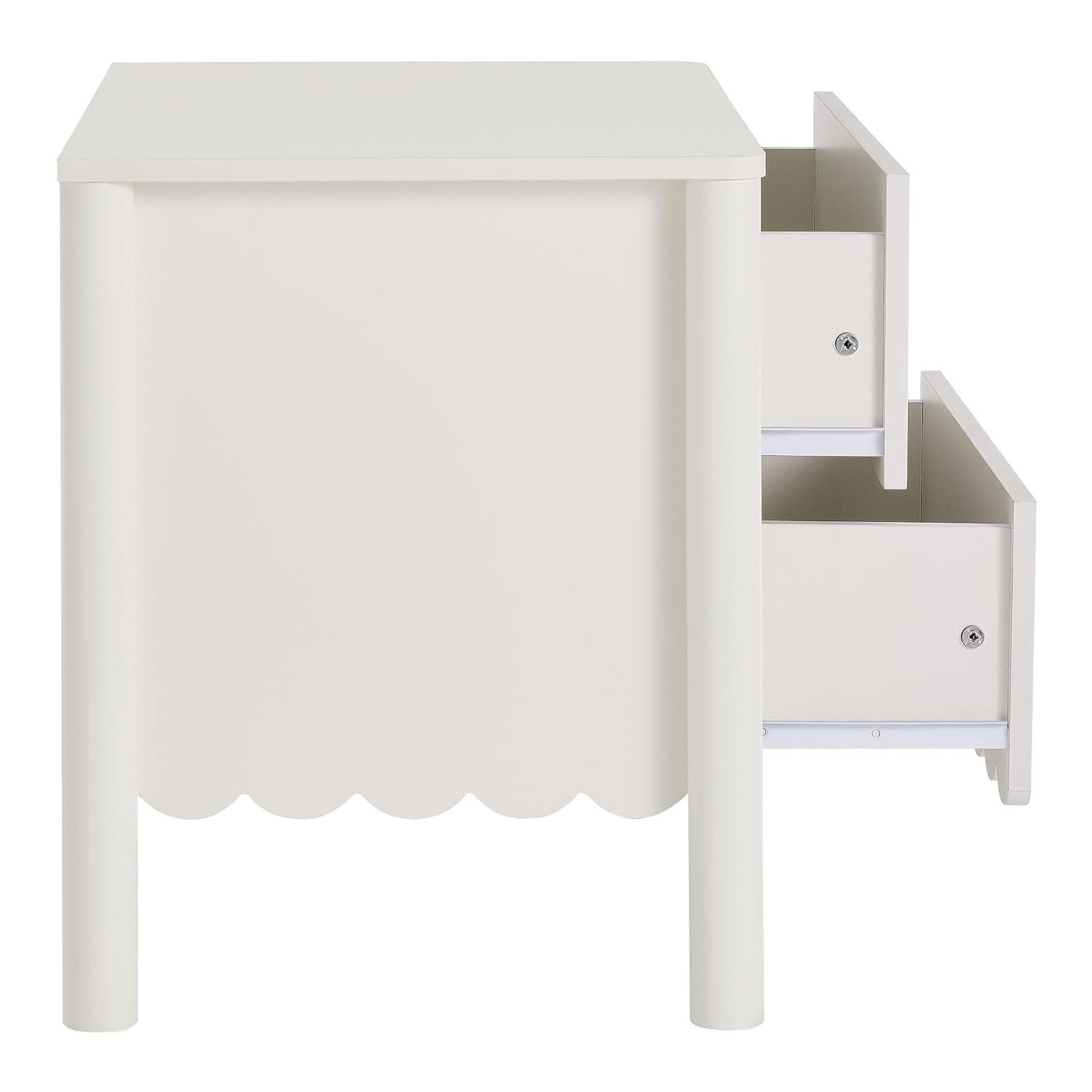 Modway Emmeline Scalloped 2-Drawer Nightstand