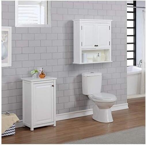 29"x27" Dorset Wall Mounted Bath Storage Cabinet White - Alaterre Furniture