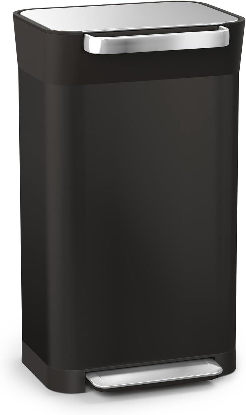 Joseph Joseph Titan 30L Indoor Step Trash Can - Carbon Black