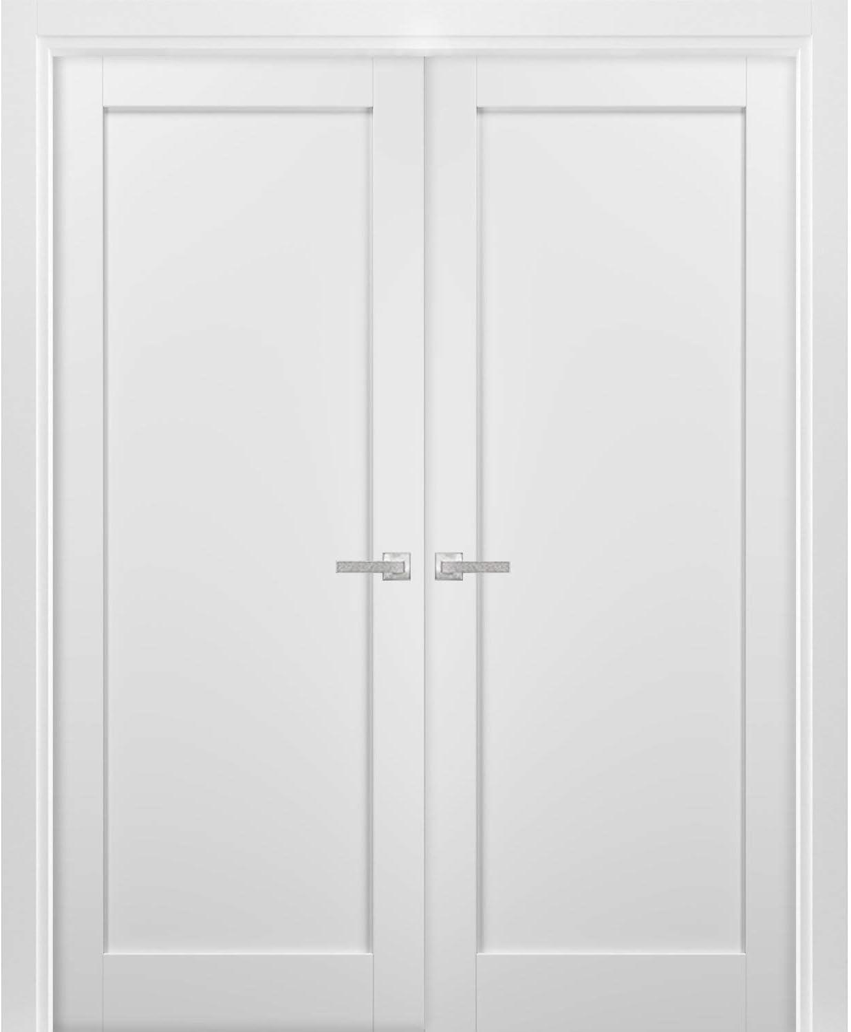 French Double Panel Doors 84 x 80 with Hardware