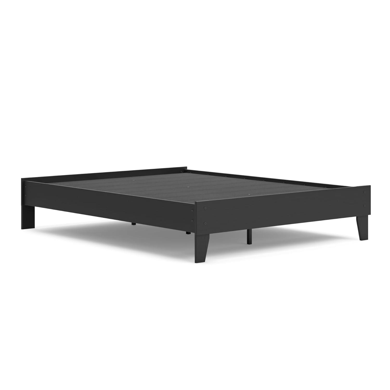 Queen Piperton Platform Bed White - Signature Design by Ashley: Modern Style, No Box Spring Needed