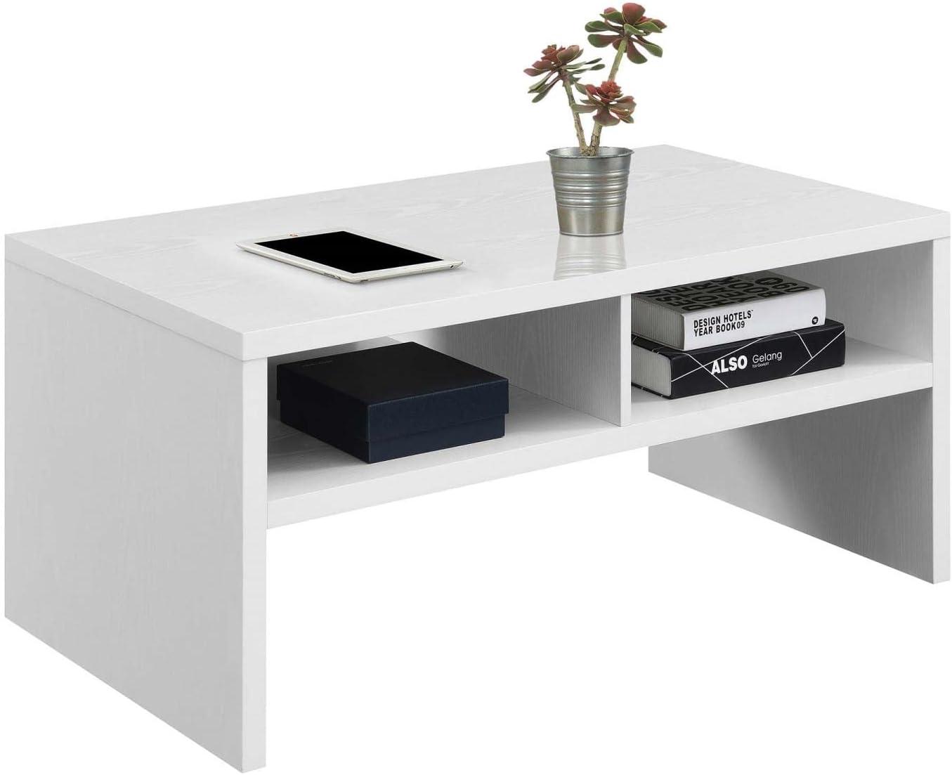 Convenience Concepts Northfield Admiral Deluxe Coffee Table with Shelves, Multiple Finishes