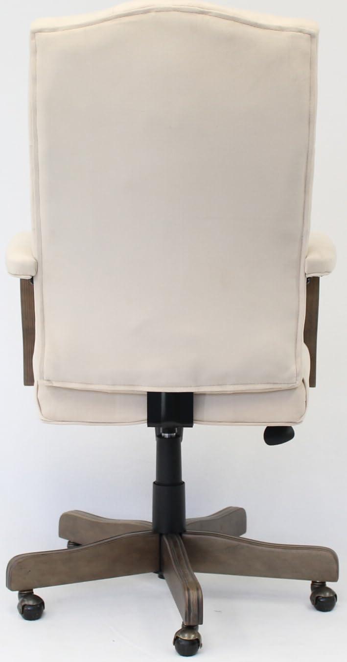 Traditional Executive Chair Beige: Swivel, Adjustable, Tufted - Boss Office Products