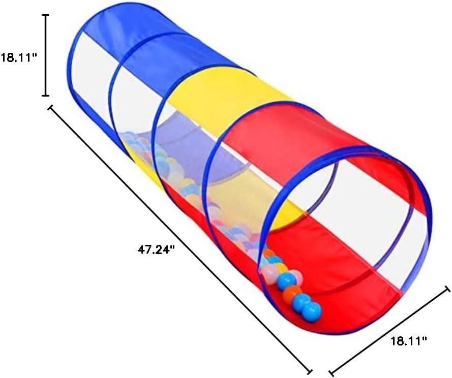 Colorful 6-Foot Pop-Up Kids Play Tunnel with Mesh Sides