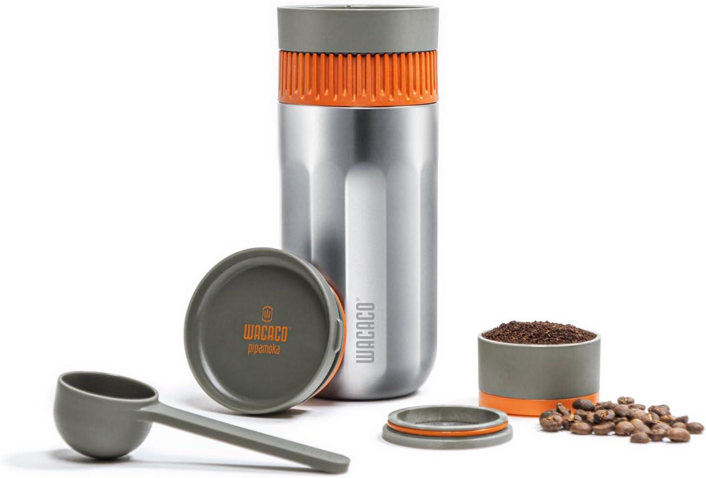 Pipamoka Compact Stainless Steel French Press for Travel, 236ml