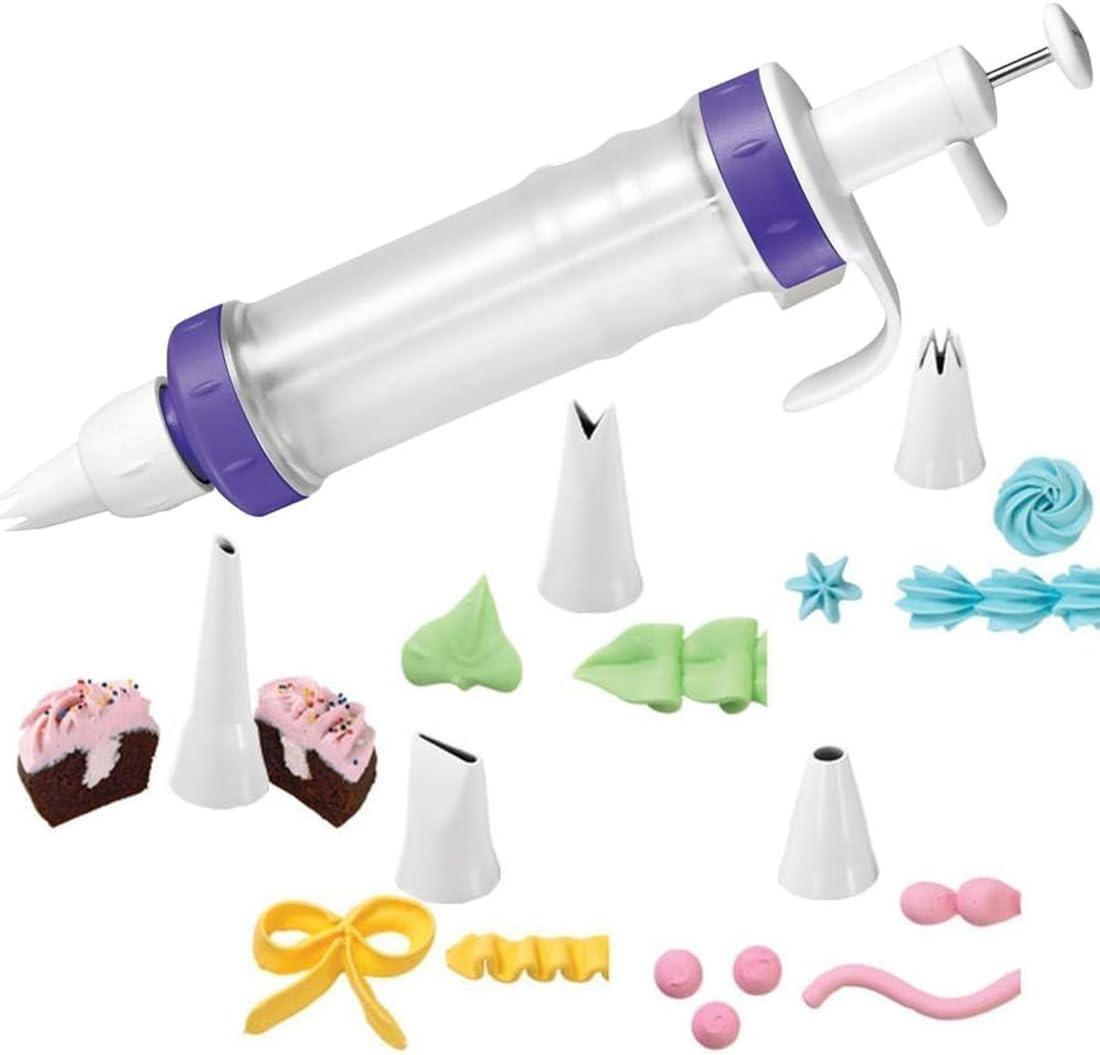 Clear Plastic Cake Icing Tool with 5 Tips