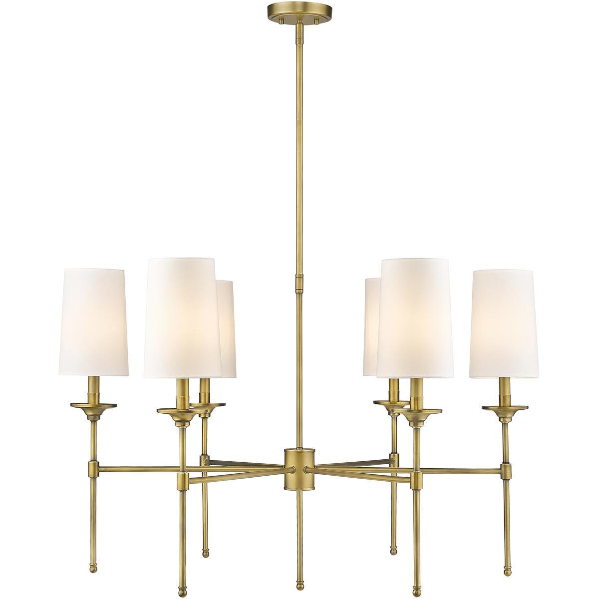 Z-Lite Emily 6 - Light Chandelier in  Rubbed Brass