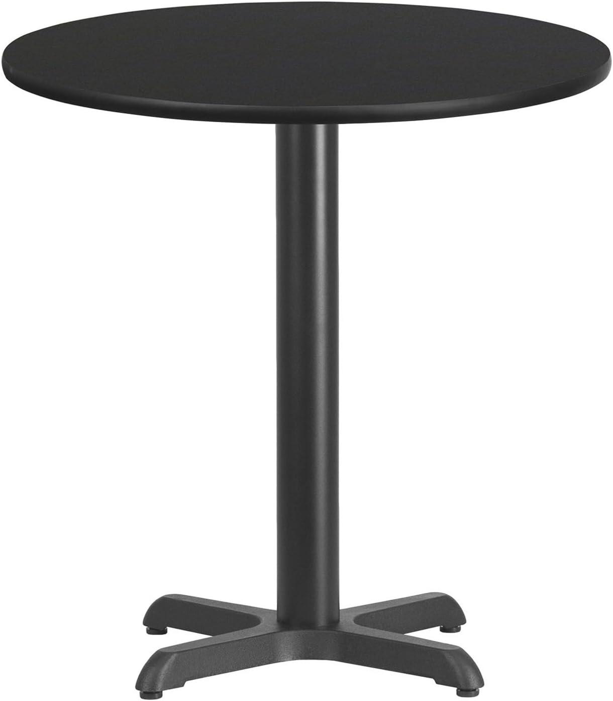 Carrus Round Laminate Dining Table Top with X-Shaped Base