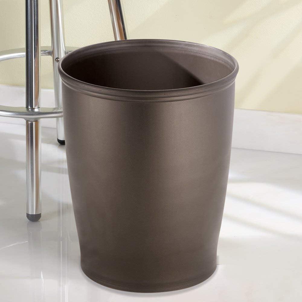 iDesign Kent Plastic Wastebasket Trash Can, 8.25" x 10"