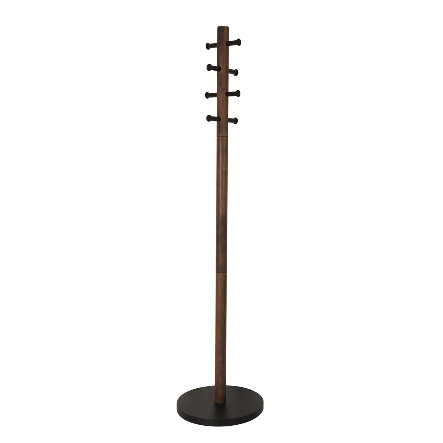 Pillar 8 - Hook Freestanding Solid Wood Coat Rack
