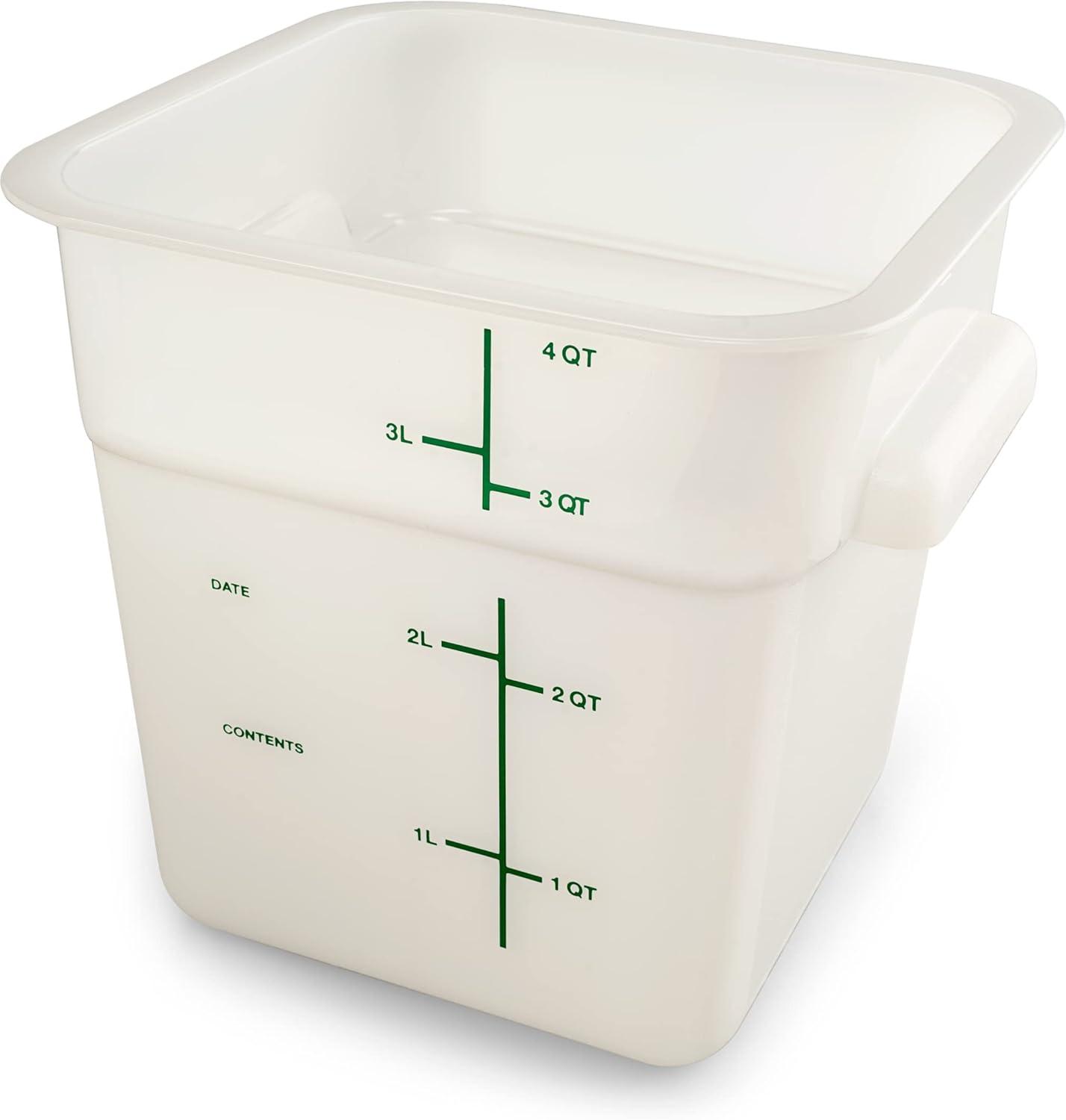 White 4-Quart Stackable Plastic Food Storage Container Set