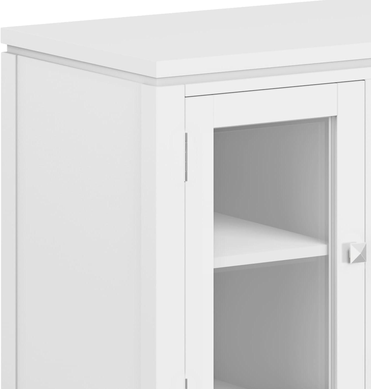 Simpli Home Cosmopolitan SOLID WOOD 72 inch Wide TV Media Stand For TVs up to 80 inches