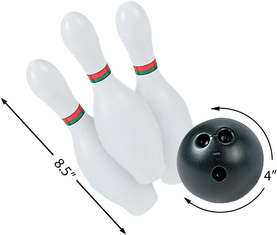 Fun Express Kids Bowling Set – 10 Colorful Plastic Pins & 2 Balls – Ideal Indoor & Outdoor Fun Game Nights Birthday Parties Family Entertainment & Active Play – Perfect for Kids & Toddlers – 12 Pieces