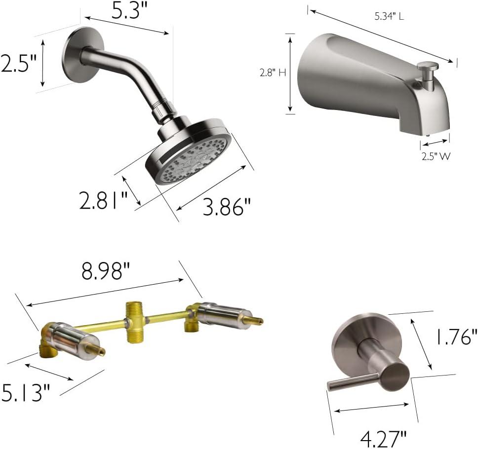 Eastport II Two-Handle Tub and Shower Faucet