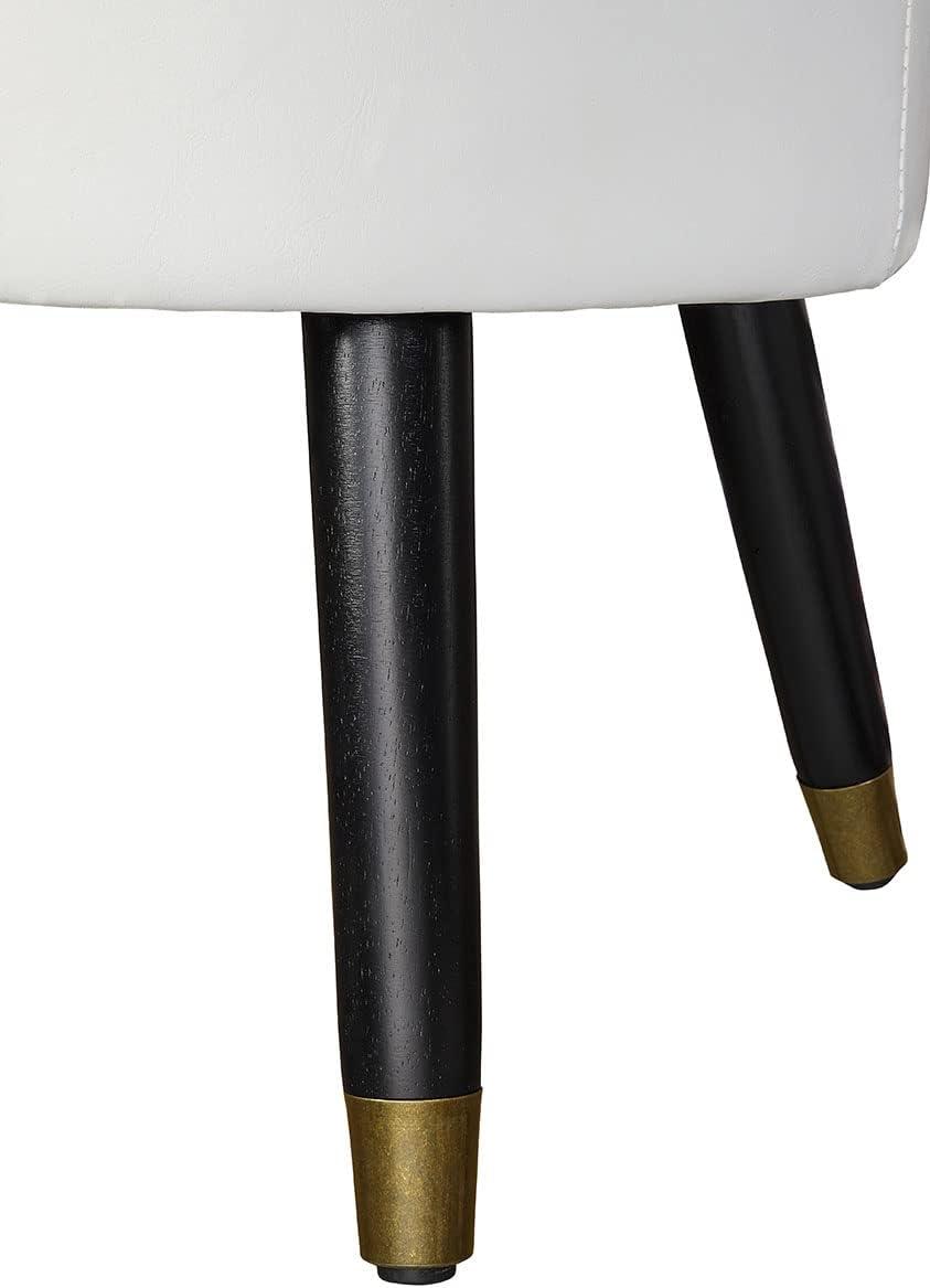 Convenience Concepts Designs4Comfort Mid Century Ottoman Stool, Tan Linen