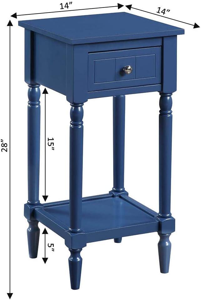 Cobalt Blue French Country Khloe Accent Table with Storage