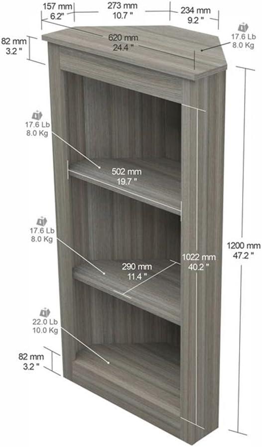 Lovica Corner Bookcase