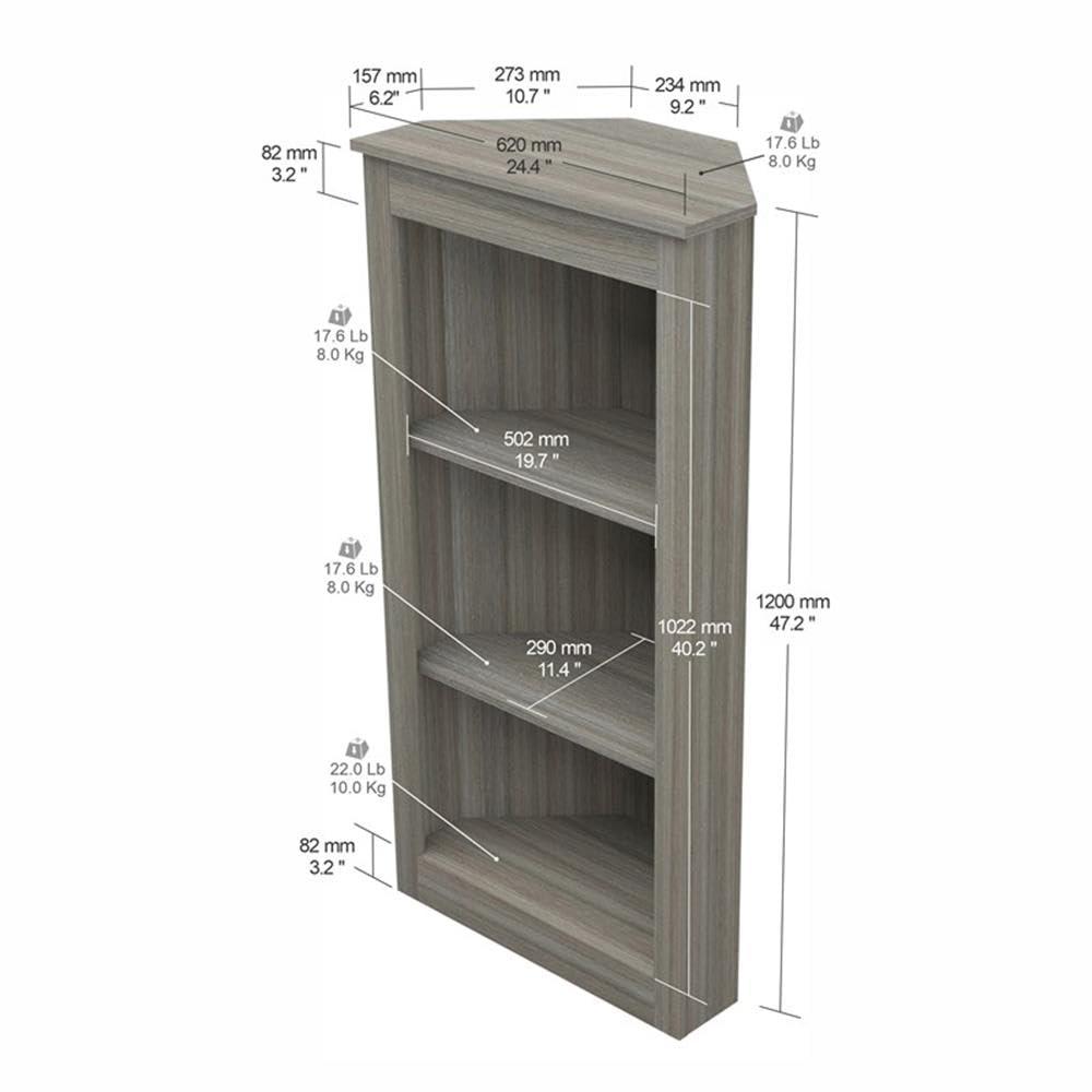 Ivy Bronx Lovica Corner Bookcase