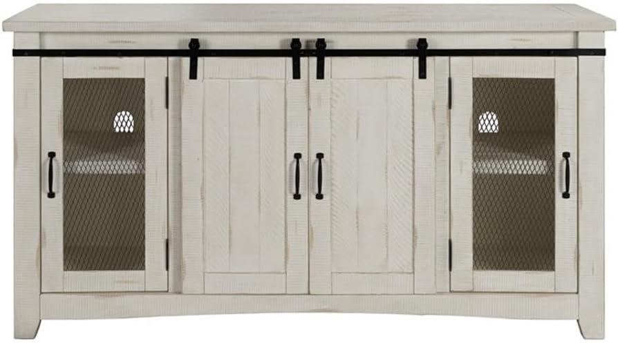 Chesapeake Solid Wood TV Stand Natural Brown Finish - Martin Svensson Home